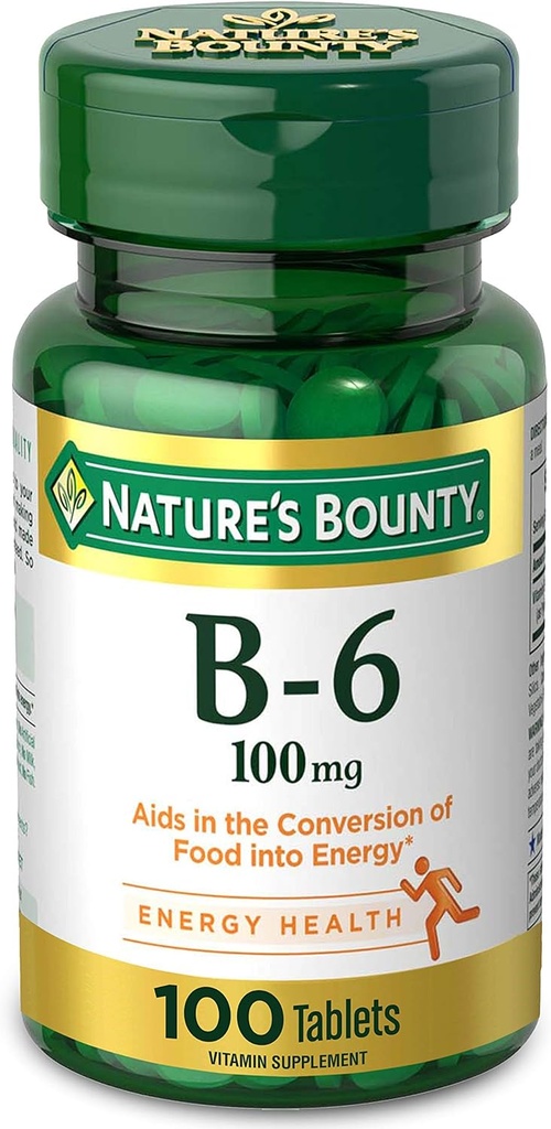 Príroda? Bounty Vitamín B6, 100mg, tablety, 100Ct..