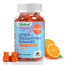 Vegan Lutein a Zeaxantin Supplements, Lutein for Eyes with Zeaxantin & Vitamín A, Lutein Gummies for Dry Eye Relief & Clear Vision, Očné vitamíny pre seniorov a deti, 60 Gróf, Orange Flavor