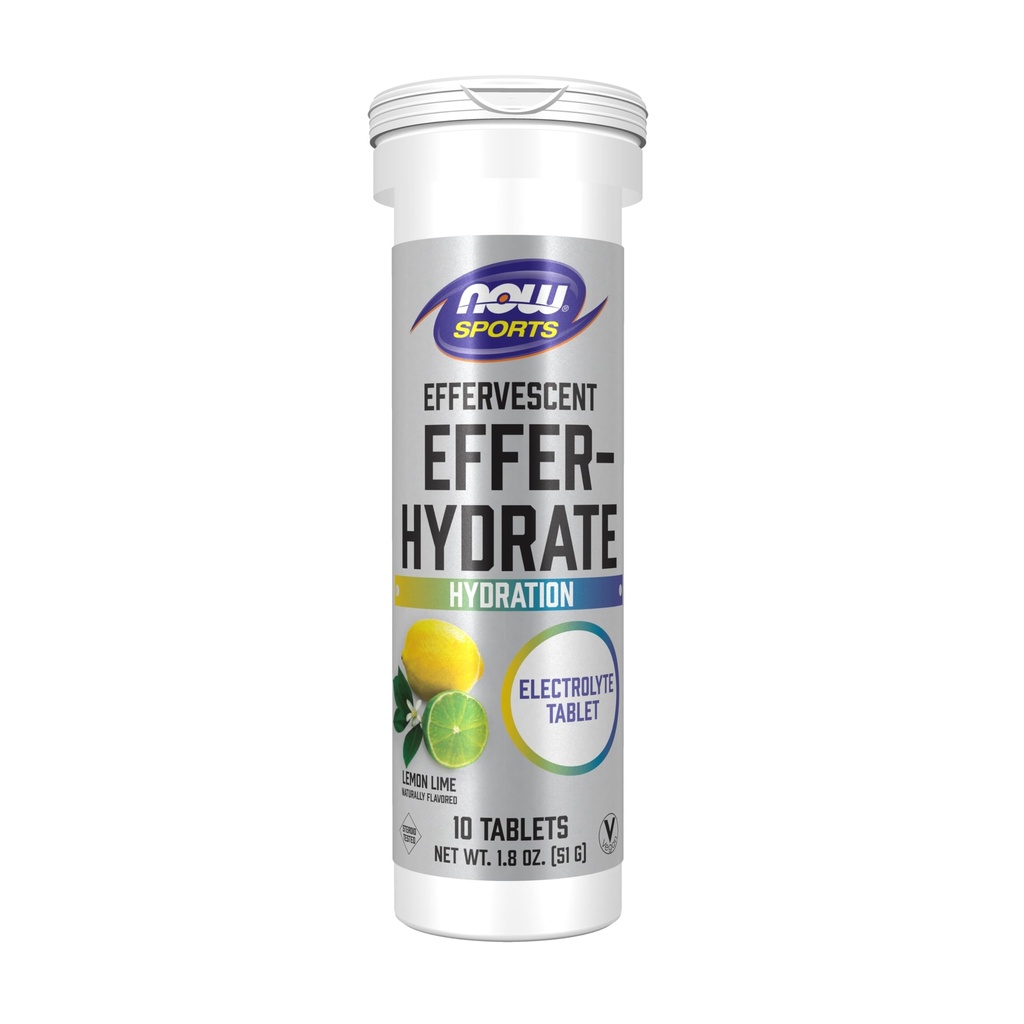 Teraz Foods Sports Nutrition, Effervescent Effer-Hydrate, Electrolyte Supplement, Recovery*, citrónová vápno, 10 tabliet