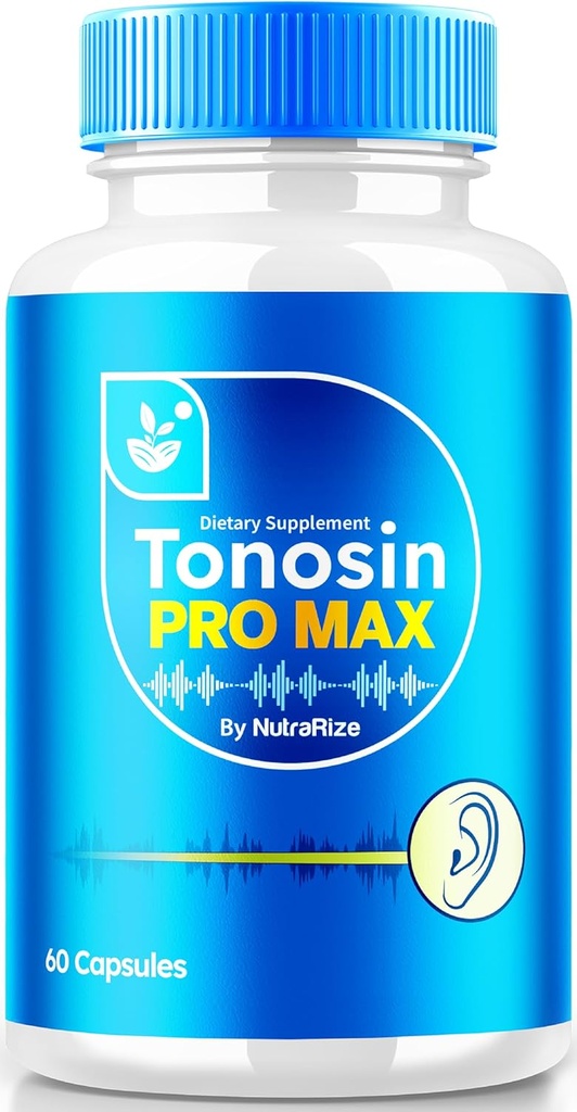 NutraRize Tonosin Pro Max Capsules, Official Ear Health Formula, All-Natural Supplement to Promote Inner Ear Health, Premium Hearing Support, TonosinProMax Reviews (60 Capsules)