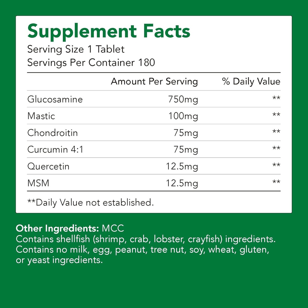 Premium Glukozamín + chondriotín + MSM + mastic + kurkumín (750 mg) 