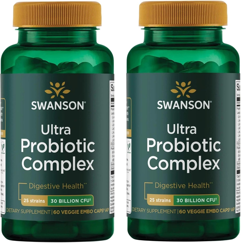 Swanson Ultra Probiotický komplex 30 miliárd Cfu 60 Veg kapsuly (2 balenia)