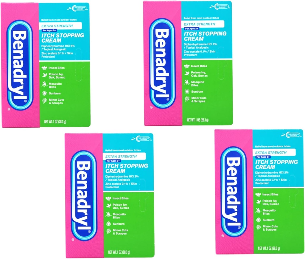 Benadryl svrbenie zastavenie krém extra sila 1 oz (Pack of 4)
