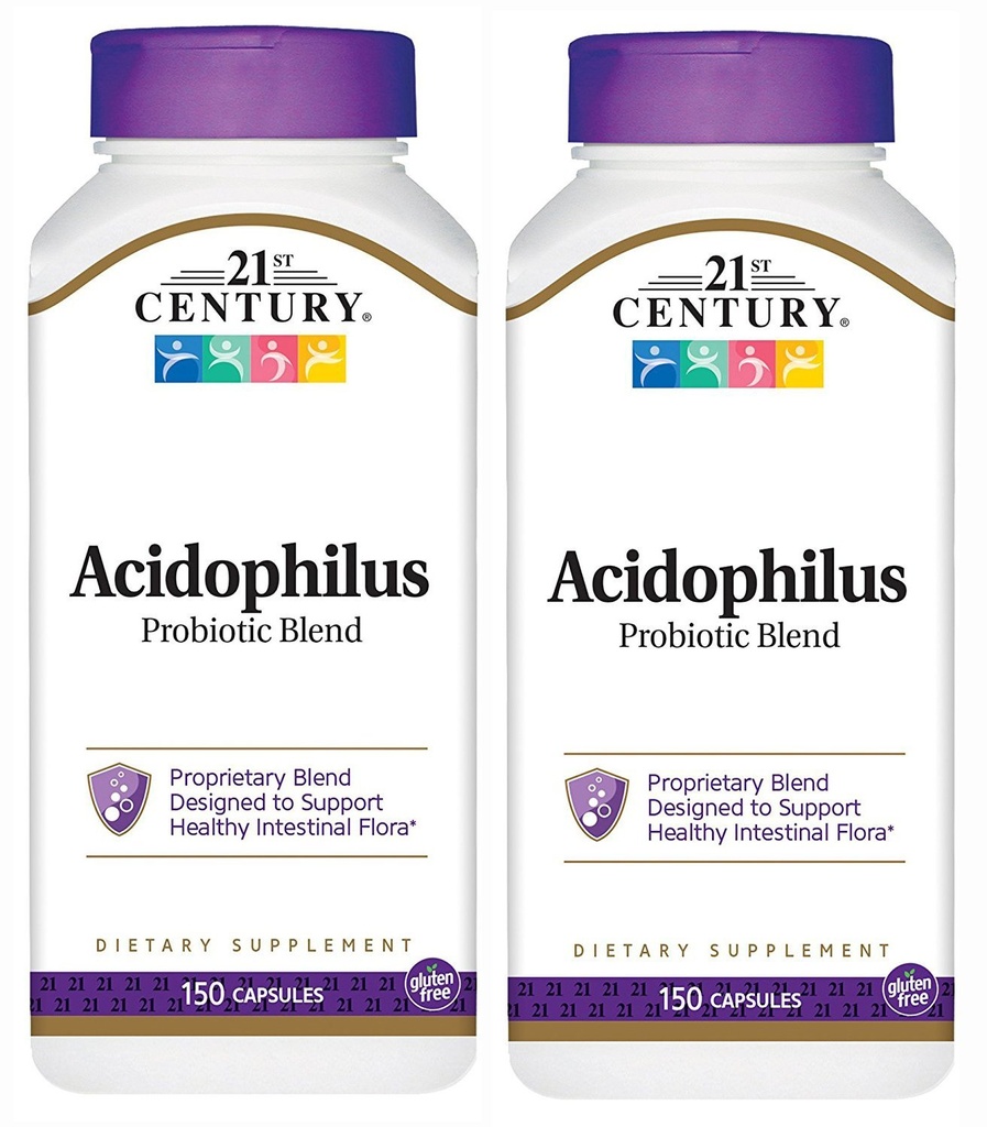 Acidophilus Probiotic Blend kapsuly 21. storočia, 150-Count (pack of 2)
