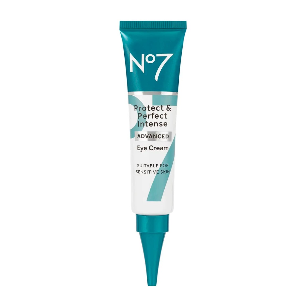 No7 Protect & Perfect Eye Cream - Intenzívne pokročilé pod očný krém pre tmavé kruhy - obohatené o hydratačné kyseliny hyalurónovej a výživné bambucké maslo k reverzii unavené-hľadanie očí (0,5 Fl Oz)