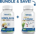 Natural Cure Labs Bundle: Premium Monolaurin 600mg + Clean L- Lysine 600mg