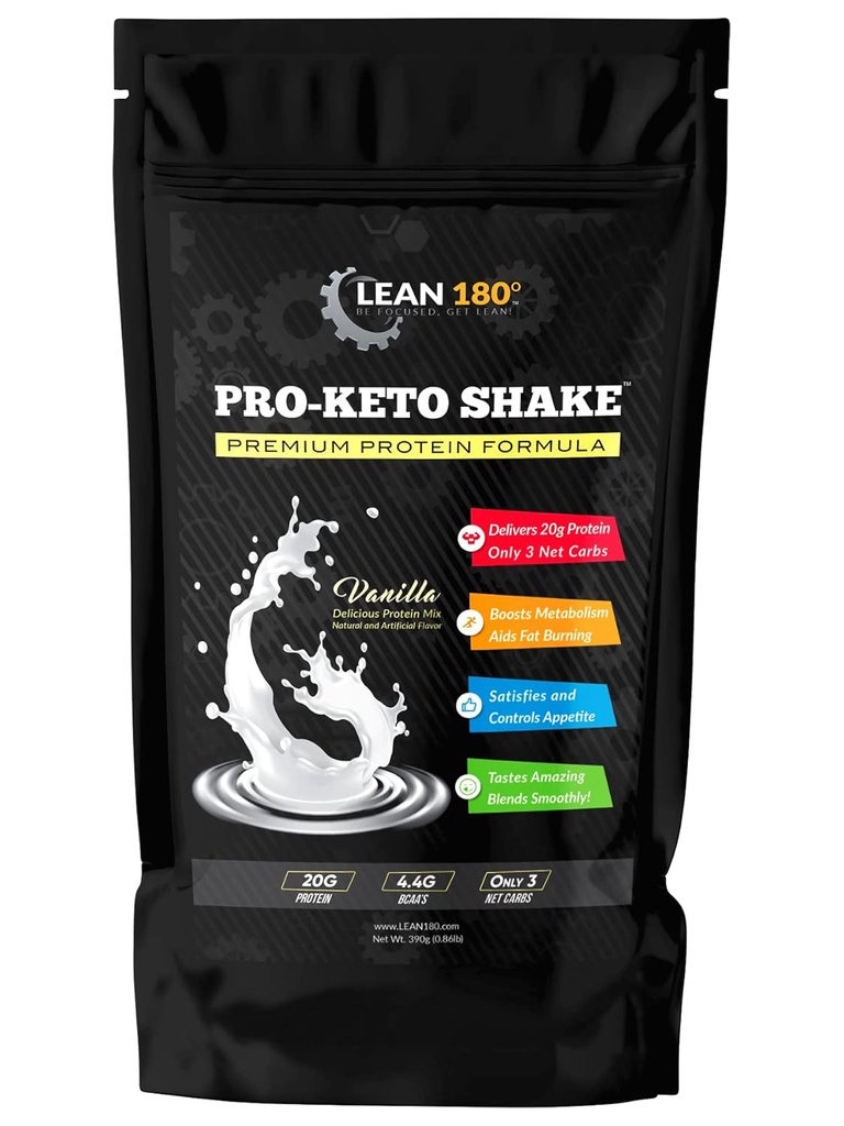 Pro Keto Shake - Najlepšie chutí nízka Carb nízky cukor čistý proteín Shake pre Keto a všetky diéty chudnutie (Vanilla)