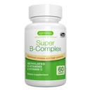 Igennus Super B- Complex Metylated B Vitamíny - trvalé uvoľňovanie, čisté označenie a vysoká absorpcia, s 5- MTHF Folát a metyl B12, Energia, Mood & Cognitive Performance, Lab Overené, 60 malých tabliet