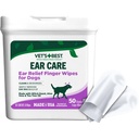Vet's Best Ear Relief Finger Wipes, Ear Cleaning Finger Wipes for Psy, Sooths & Deodorizes, 50 Jednorazové pes Wipes