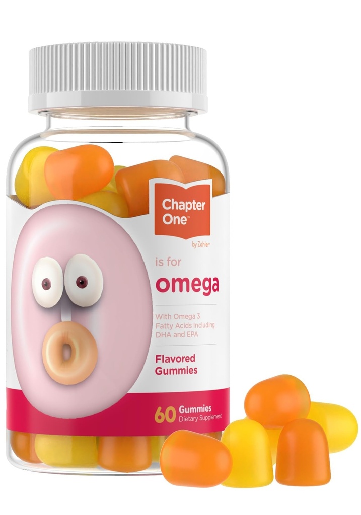 Zahler - Kapitola One Omega 3 Gumies for Kids (60 Count) - No Fish Oil, Košer, with Omega 3-6-9, EPA & DHA