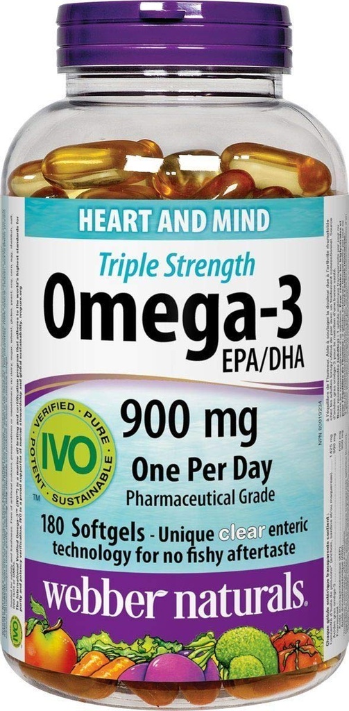 Webber Naturals Triple-Posilnenie Omega-3, 200 Softgels