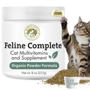 Wholistic Pet Organics Feline Kompletný - 8 Oz - Multivitamínový a probiotický prášok pre mačky - Natural Cat Food & Digestive Support