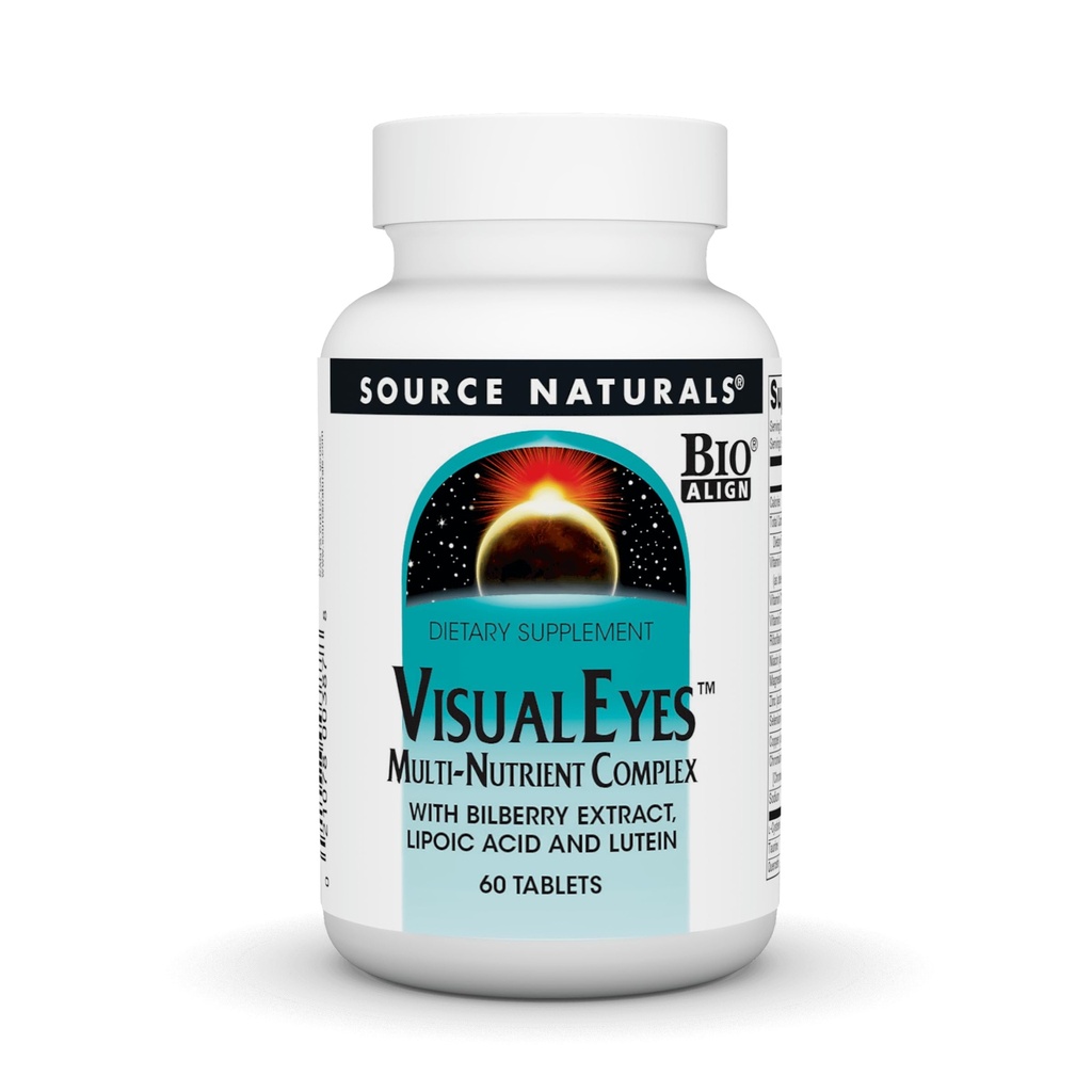 Zdroj Naturals Visual Eyes Dietary Supplement - Multi-Nutrient komplex s čučoriedkovým extraktom, kyselinou lipoovou a lutein - 60 tabliet
