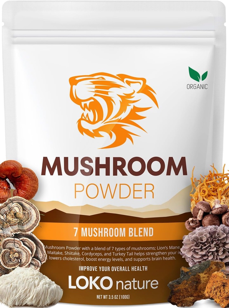 Tiger 7 Mushroom Powder Extract - 3,5oz (100g) Zmes 