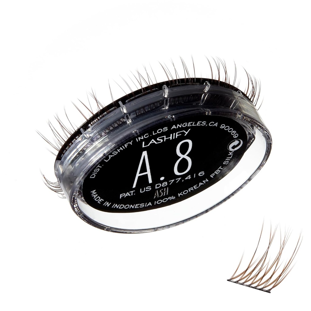 Lashify Zosilniť 8mm Gossamer predĺženie rias znovu naplniť, farba popola, DIY False Lashes pre prirodzený vzhľad