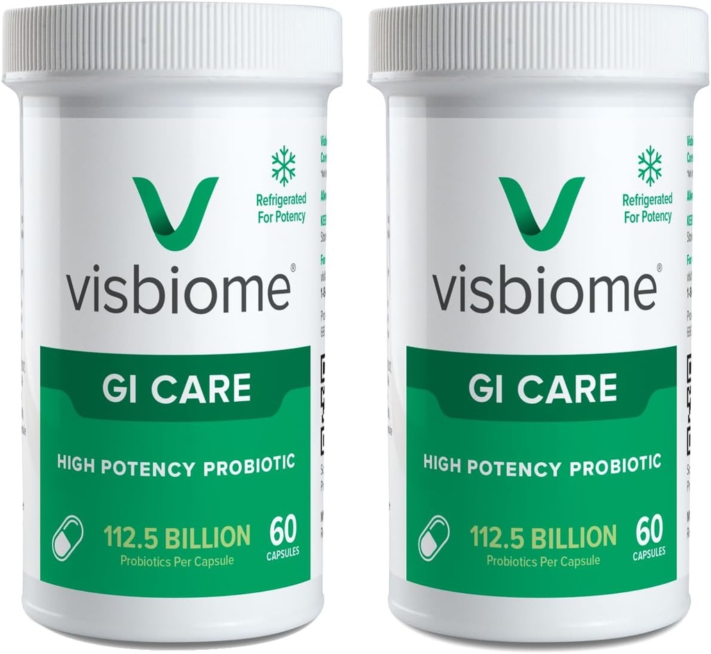 Visbiome® GI Care - High Potency Probiotic - 112.5 miliárd CFU Live Probiotiká, Original De Simone Formulation, Made in USA, 120 Kapsule.