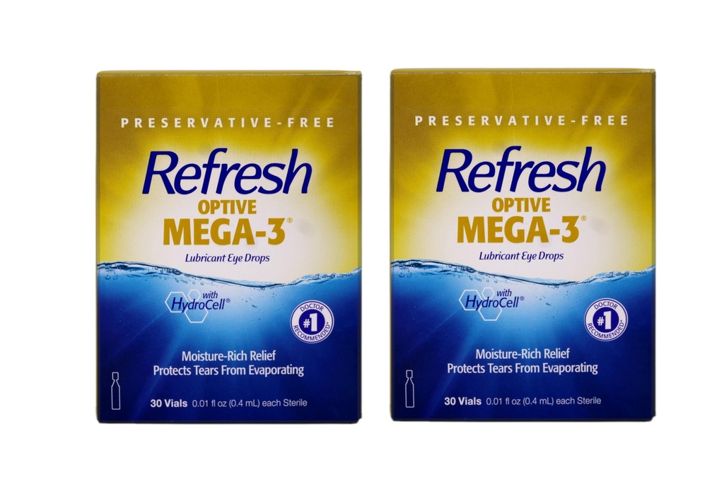 Obnoviť Optive Mega-3 Lubricant očné kvapky, 30 na jedno použitie (Pack of 2)