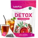 LULUTOX Detox čaj - bylinné zmes s púpava, ženšen, a zázvor - podporuje zdravú hmotnosť, trávenie zdravie - Vegan, všetko prírodné, Laxatívne - broskyňová príchuť (28 porcií)