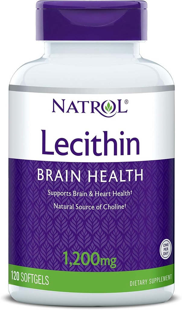 Natrol SOYA Lecitín Minerálny doplnok, 1 200 mg, 120