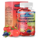 NAD Supplement Gummies Sugar-free, NAD Nikotínamid Riboside Resveratrol 900mg w. Quercetin, Collagen Biotin & Vitamin, High Potency NAD Resveratrol Supplements for Anti Aging, Energy, Focus