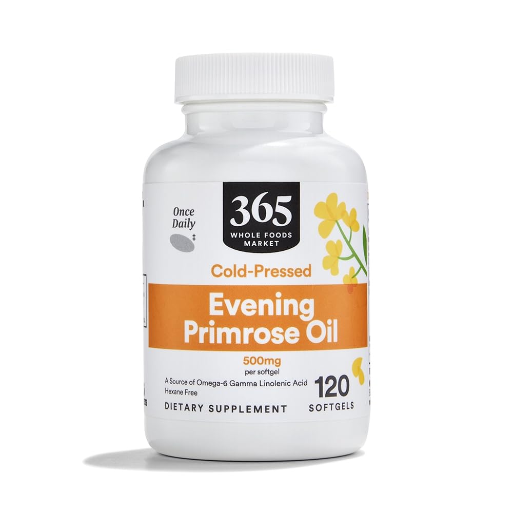 365 podľa trhu s celými potravinami, Evening Primrose Oil 500 mg, 120 Počet