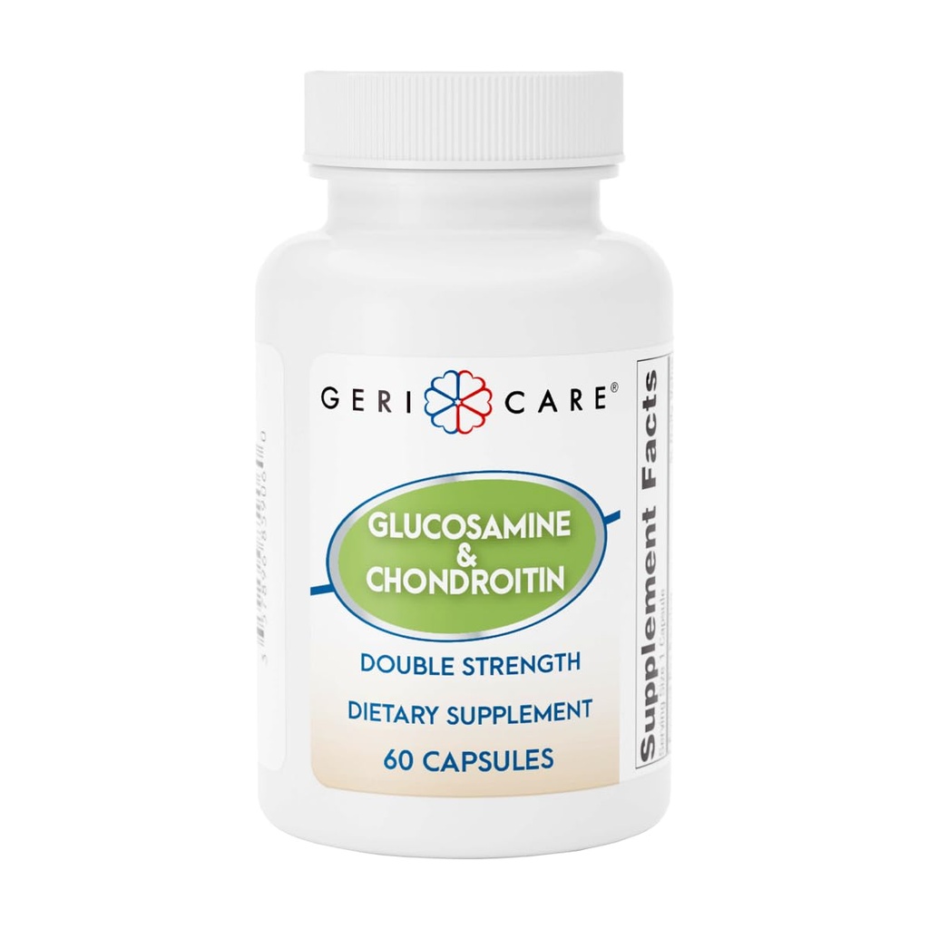 Gericare Glucosamine HCl 500 mg, Chondroitín Sulfate 400 mg so sodíkom 35 mg Doplnkové kapsuly - podporuje spoločnú mobilitu, podporuje zdravie a flexibilitu pri ošetrovaní, 60 grófov (Stock of 1)