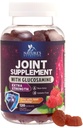 Spoločná podpora Gummy Glukozamín Plus Vitamín E - Spoločná podpora Príležitostný nepohodlie pre chrbát, kolená a ruky - Kartiláž a spoločná podpora zdravia a flexibility - 120 Gumímies