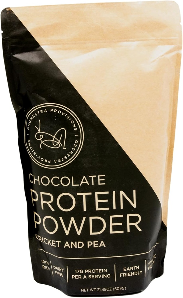 Čokoládový kriket a pea Protein prášok Blend, 17g kompletného proteínu, bez laktózy, bez srvátky