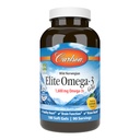 Carlson - Elite Omega-3 Gems, 1600 mg Omega-3 vrátane EPA a DHA, nórsky, Wild-Caught Fish Oil Supplement, Udržateľne Zdroj, Citrón, 180 Softgels