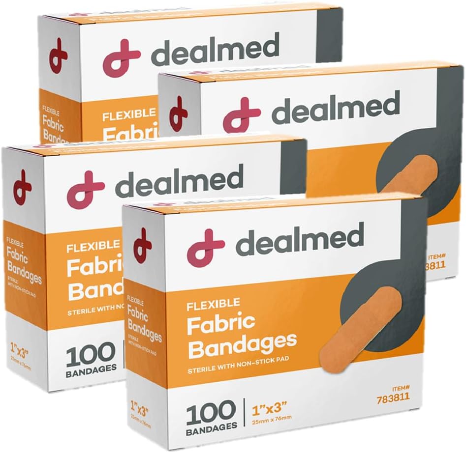 Dealmed Sterile Flexible Fabric Lepiace pásy 1x3 palec 