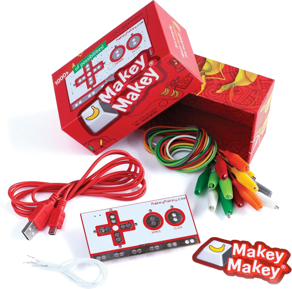 Makey Makey STEM Kit od Joylabz, Vzdelávacie vedecké súpravy, 1000s inžinierskych a počítačových kódovacích aktivít, Hands-on Technology Learning Fun, Engineering Kits for Kids, STEM Kits