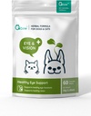 Holistický, Všetky prírodné bylinné Formula Eye and Vision Supplement for Psi & Mačky - Zachováva zdravie a funkciu očí. Regulovať Tear Stain, suché oči, & Vision Support by WellnergyPets 60ct