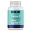 BESTVITE Quercetin 500mg (120 Vegetariánske kapsuly) - bez stearov - bez oxidu kremičitého - Vegan - Non GMO - bez lepidla