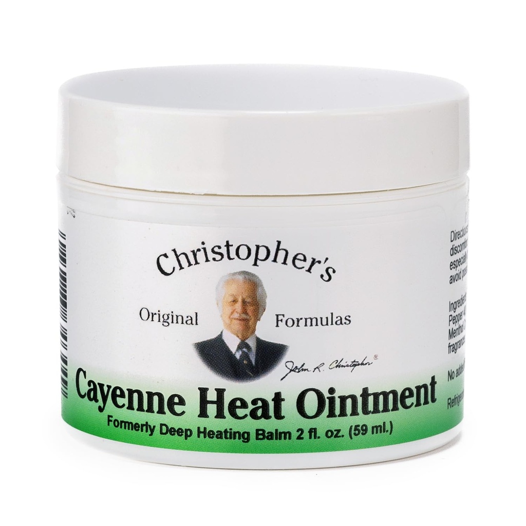 Christopher's Original Formules Cayenne Heat Ointment, Teplé bylinné Topické pre nepohodlie a obeh, 2 fl oz