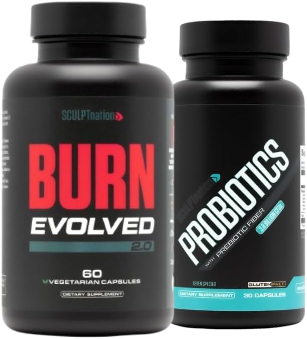 Sculpt Nation by V Shred Burn Evolved 2.0 a Premium Probiotics Bundle