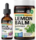 BIO KRAUTER Milk Thitle Tinture 2 Fl. Oz. & Lemon Balm 60 Gummies