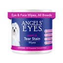 ANGELS' EYES Jemné škrupiny zo škriatkov a očných viečok pre všetky psy a mačky Tvarované utierky Odstrániť výtok a hlienu, Znížiť Tear Stains, Hypoallergenic s Aloe a harmomile, 100ct