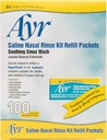 Ayr Saline Nasal Rinse Kit Refill Pakets, 100-Count Pakets (Pack of 2)