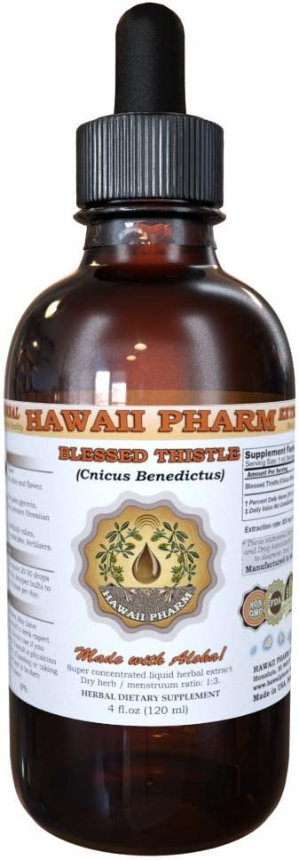 Požehnaný Thitle Liquid Extract, Organic Blessed Thitle (Cnicus benedictus) Tincture Supplement 4 oz