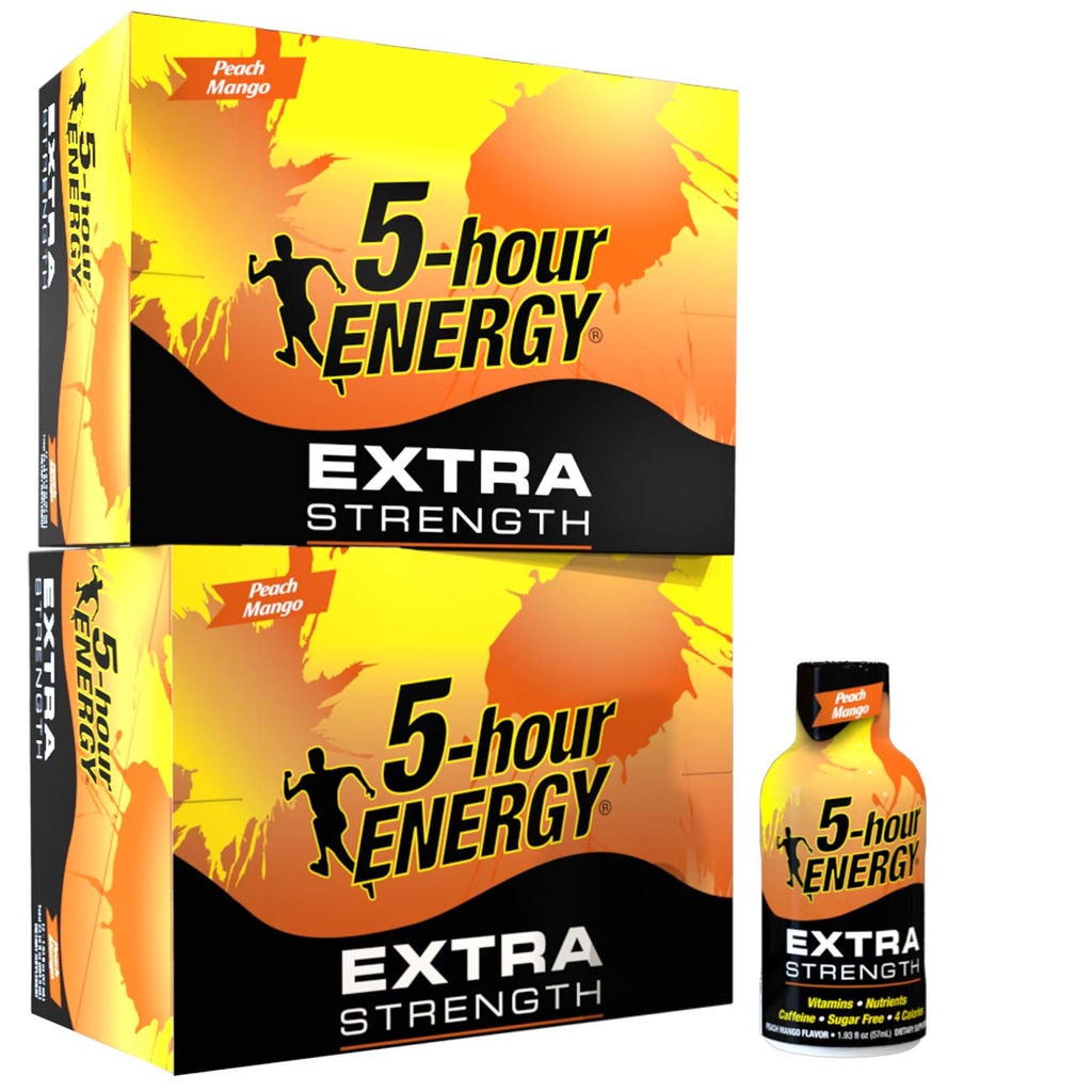 5 hodín Energy Shot, extra sila Peach Mango, 1,93 Ounce, 24 gróf