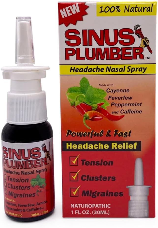 Sinus Plumber Migréna Bolesť hlavy Nosový sprej s kapsaicínom a Feverfew