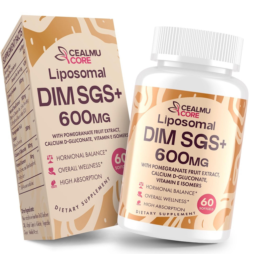 Lipozomálne DIM SGS doplnok - Hormón doplnok pre ženy a mužov, Estrogén doplnky obsahuje Sulforaphane glukozinolát, vitamín E, granátové jablko ovocie - podporná detoxikácia a antioxidant (1 balenie)