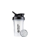 BlenderBottle Classic V2 fľaša Shaker Ideálny pre proteínové Shake a pre cvičenie, 20-Ounce, Clear/Black