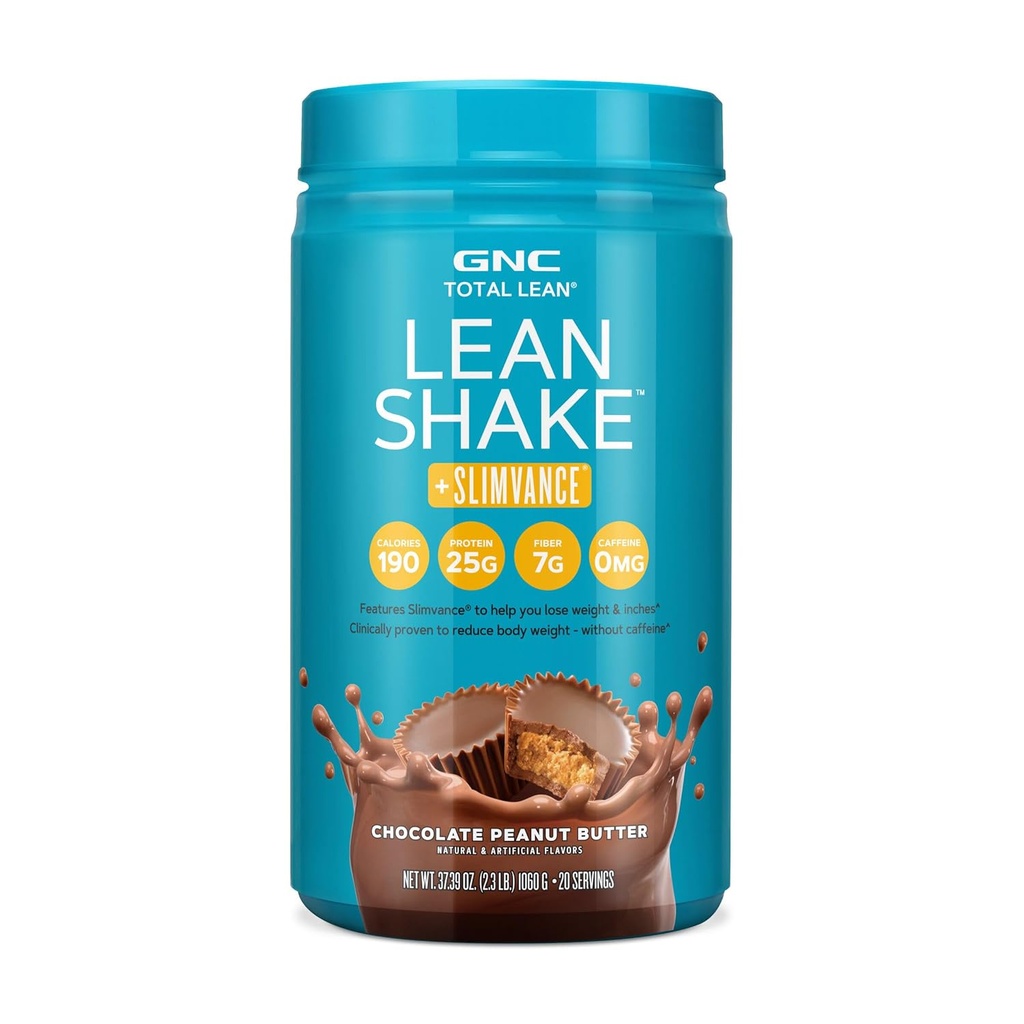 GNC total Lean Lean Shake + Slimvance Caffeine Free - Čokoládové arašidové maslo (20 Servings)