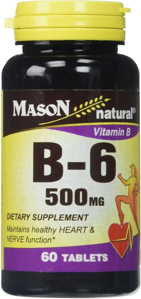 Mason Naturals Vitamín B-6 500 mg tablety - 60 ea