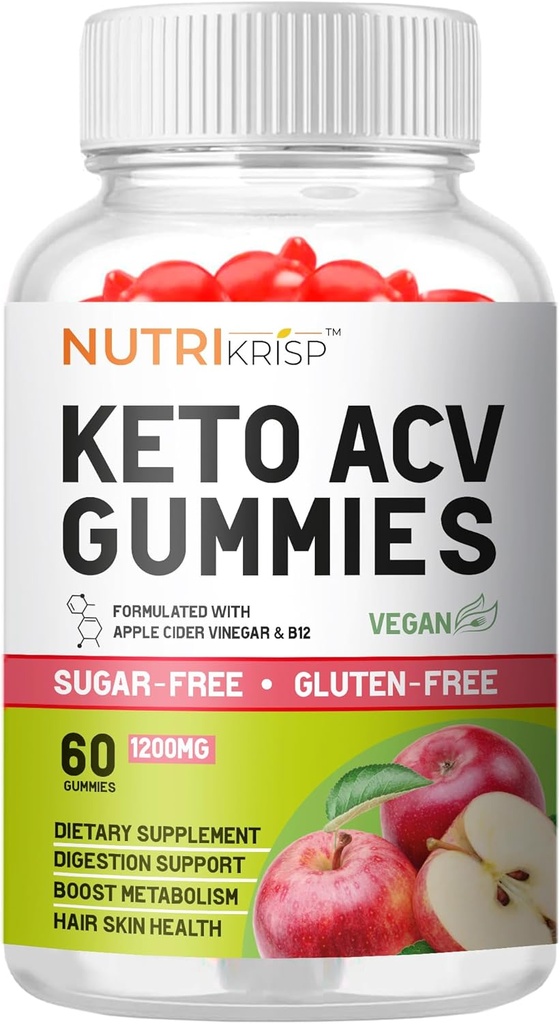 Keto ACV Gummies Advanced Weight Loss & Rapid Belly Fat Burn - bezcukrové lepidlo zdarma Super Apple Cider Ocogar Diet Supplement for Men Women (1200MG)