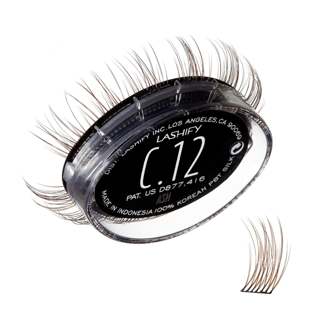 Lashife Curl 12mm Gossamer predĺženie rias znovu naplniť, farba popola, DIY falošné Lashes pre prirodzený vzhľad