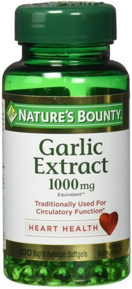 Nature's Bounty Cesnak 1000 mg Rýchle uvoľnenie 100 Odorless Softgels