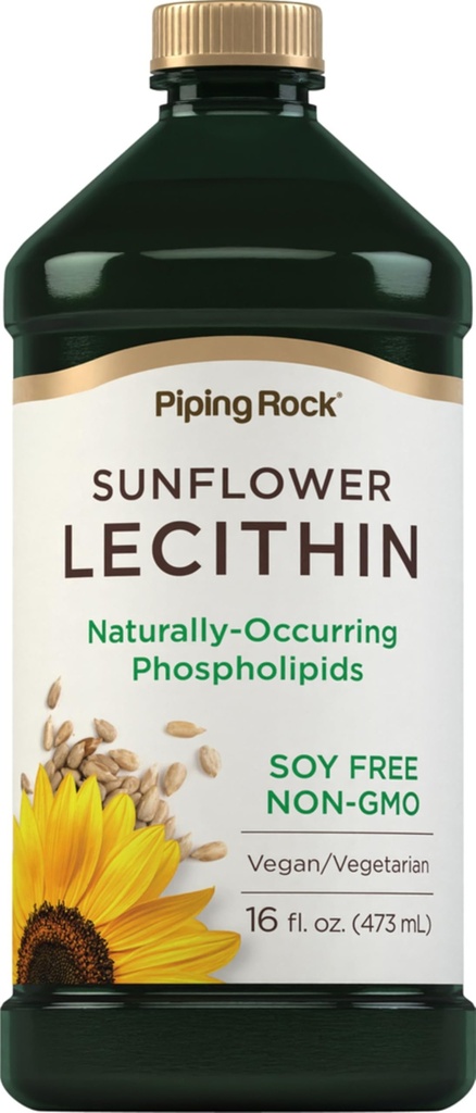 Piping Rock Sunflow Lecithin Liquid Supplement 
