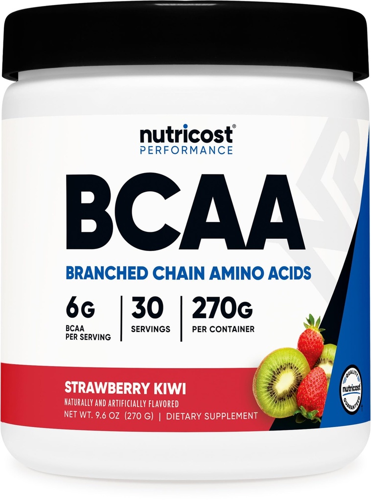 Nutricost BCAA Powder (Jahoda Kiwi, 30 Servings) - Optimálny pomer 2:1:1